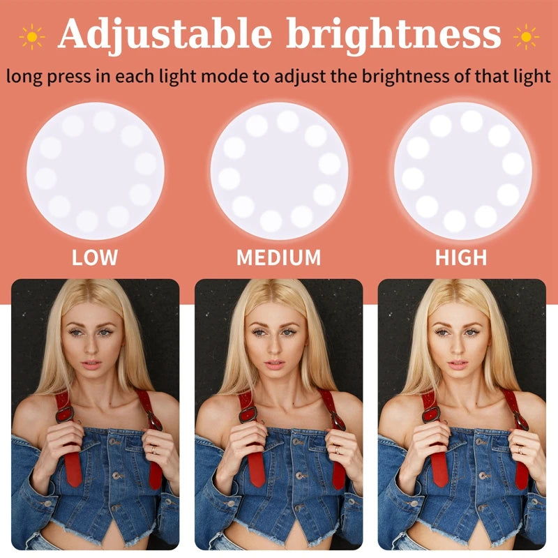 2PCS Cell Phone LED Fill Light, Beauty Selfie Light with Clip