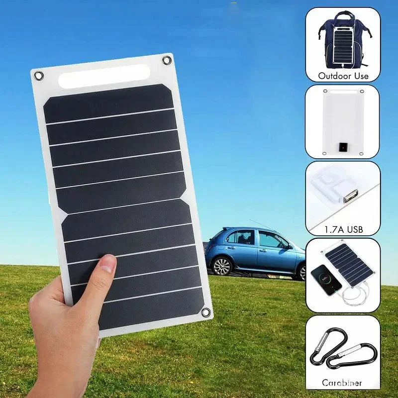 "Portable 30W Solar Panel with USB Charging for Outdoor Adventures"