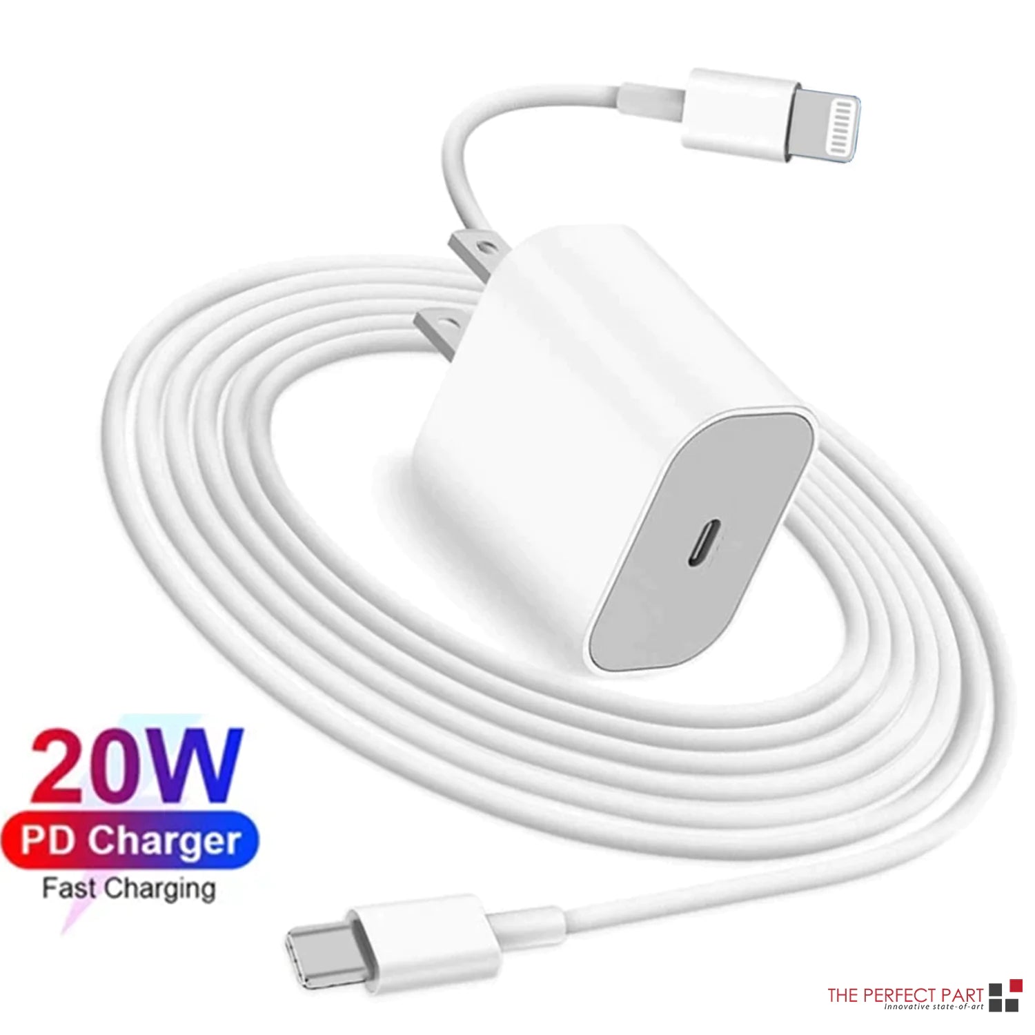 2024 20W USB-C Fast Charger PD Adapter Cable For iPhone 14/13/12/11 XR Pro iPad Grab-A-Gadget