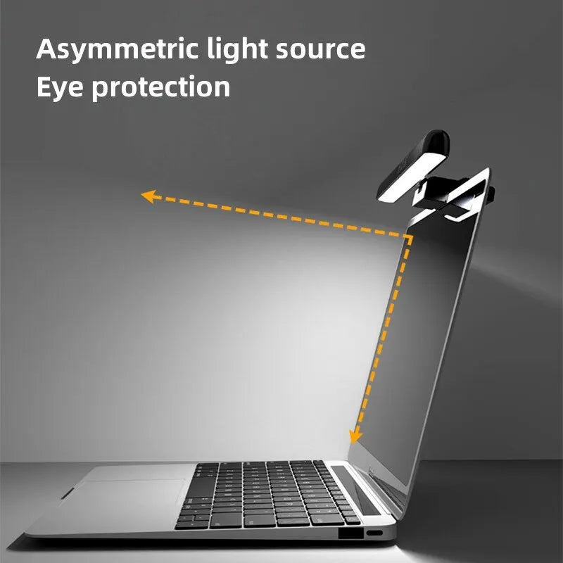 "Clip-on LED Desk Lamp with Stepless Dimming for Eye Protection and USB Night Light"