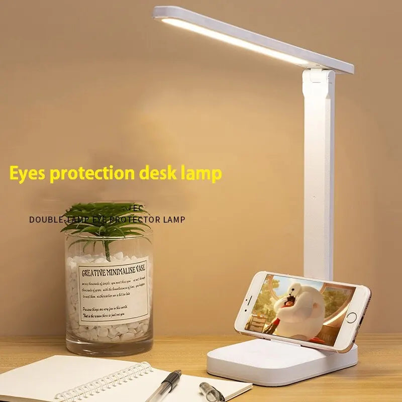 "Dimmable LED Touch Desk Lamp - Stylish and Eye-Friendly Night Light for Bedroom and Study"