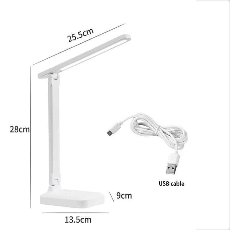 "Dimmable LED Touch Desk Lamp - Stylish and Eye-Friendly Night Light for Bedroom and Study"