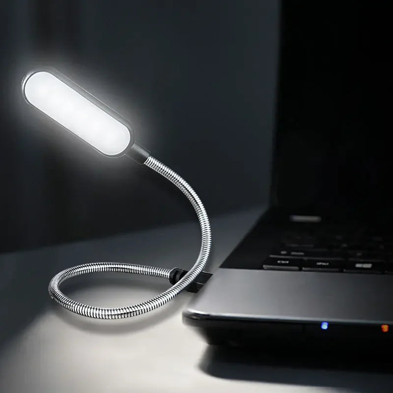 "Mini USB Reading Lamp: Portable 6 LED Desk Light for Laptop, Power Bank, and More"