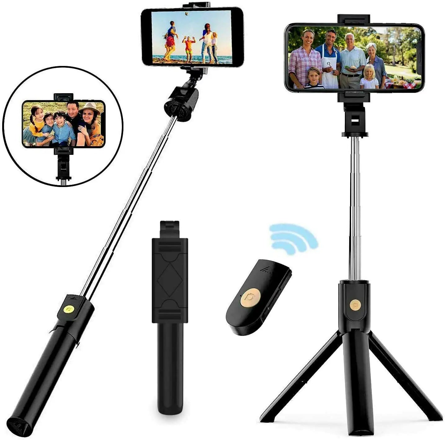 Selfie Stick Tripod Remote Desktop Stand Cell Phone Holder For iPhone Samsung US Grab-A-Gadget