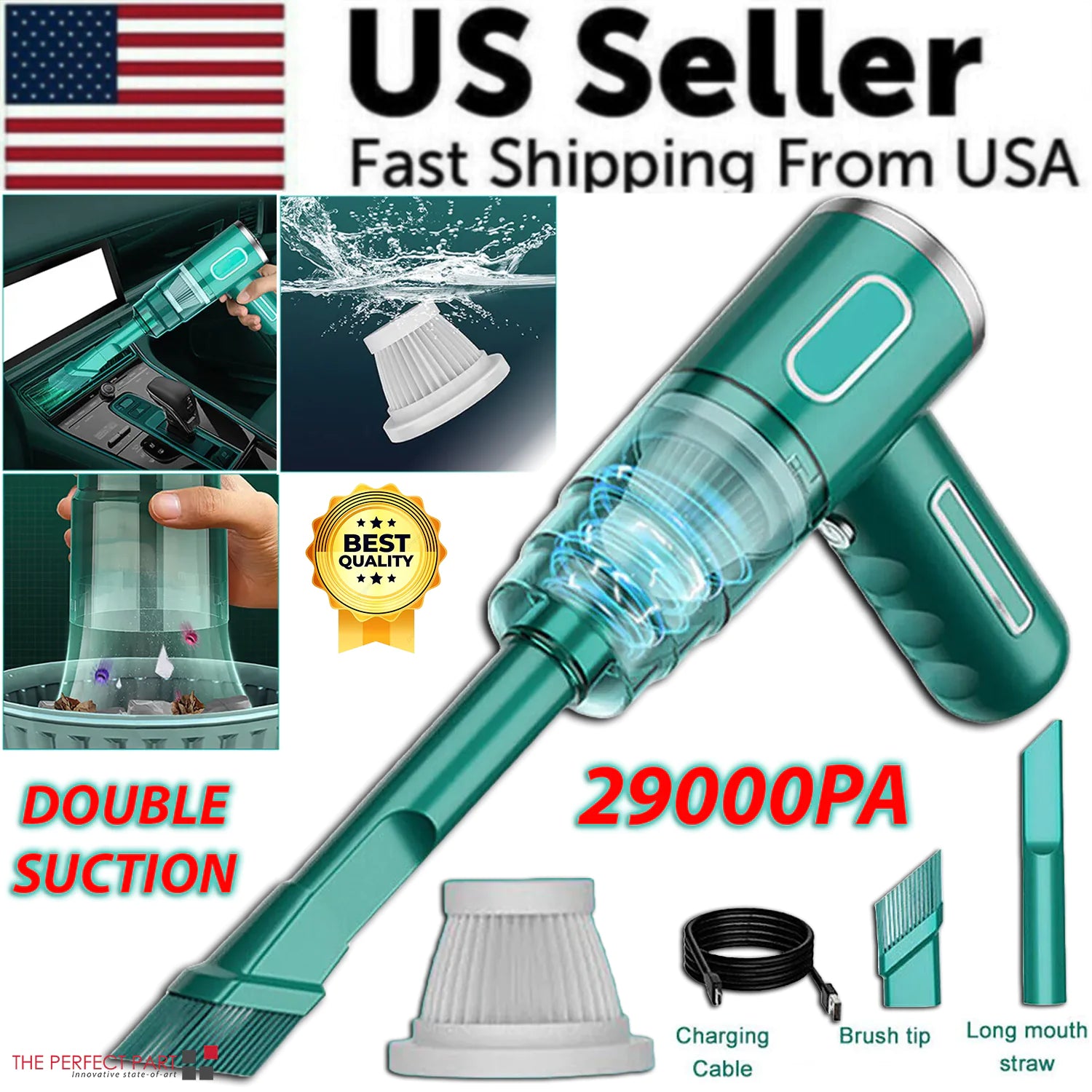 29000PA Cordless Hand Held Vacuum Cleaner Mini Portable Car Auto Home Wireless Grab-A-Gadget