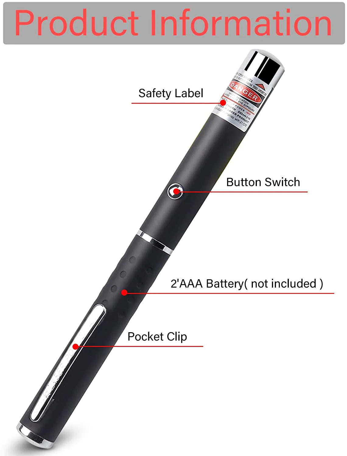 3 Packs 900Mile Laser Pointer Pen Green Blue Red Light Visible Beam Lazer Grab-A-Gadget