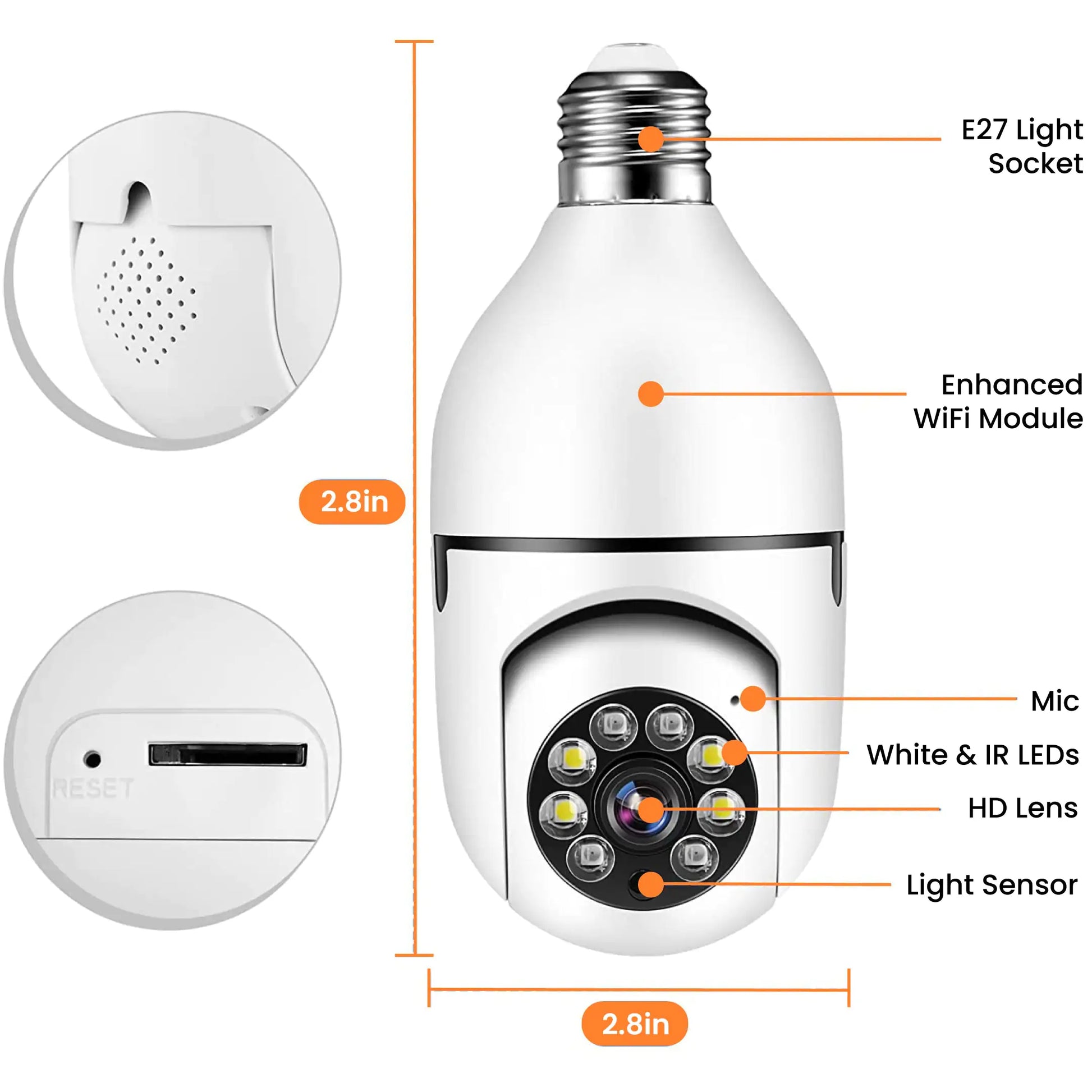 1080P Light Bulb Spy Camera Grab-A-Gadget