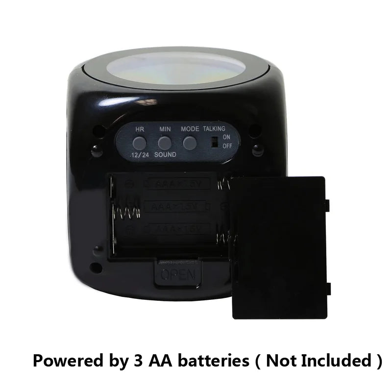 LED Projection Alarm Clock Digital LCD Display Voice Talking Weather Snooze USB Grab-A-Gadget